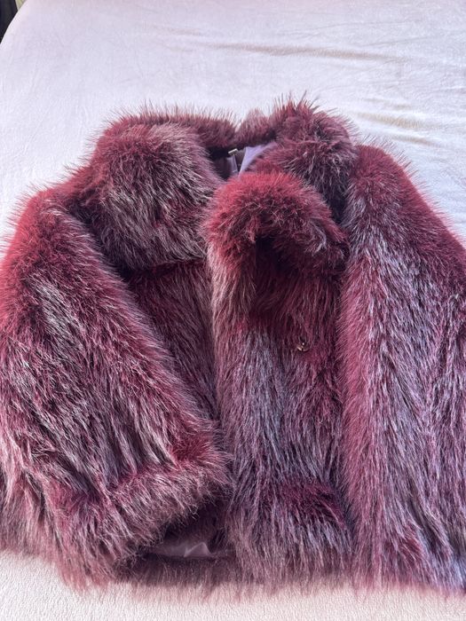 Палто лисица  и агнешка кожа