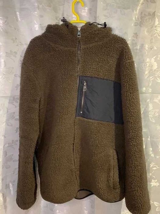 Geaca reversibila cu gluga si fleece sherpa Wolfe