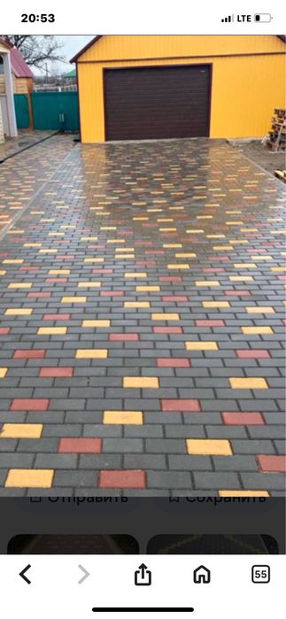 Тротуарная плитка. Брусчатка. Бордюр.