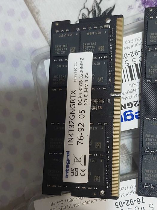 64GB 3200Mhz CL22 - RAM памет SO-DIMM (за лаптоп) - НОВИ !