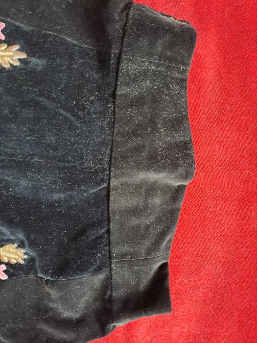 fusta veche traditionala catifea broderie fir metalic