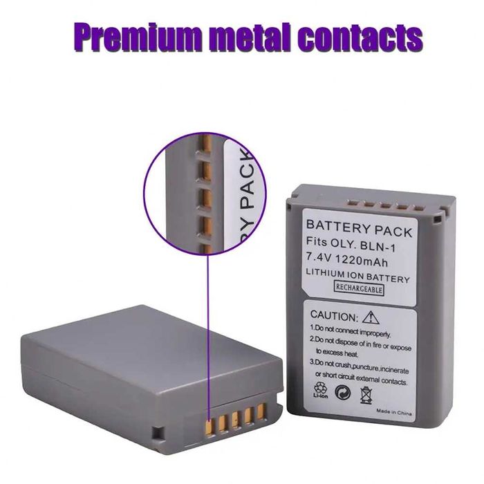 Set 2 acumulatori BLN-1 + incarcator Olympus E-M5 OM-D E-M1 E-P5