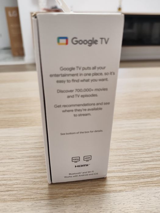 Google Chromecast TV, HDMI, Bluetooth, Wi-Fi, Alb
