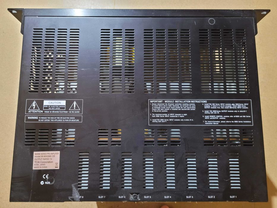 Amplificator profesional TOA M-9000M2 cu MIXER matricial modular