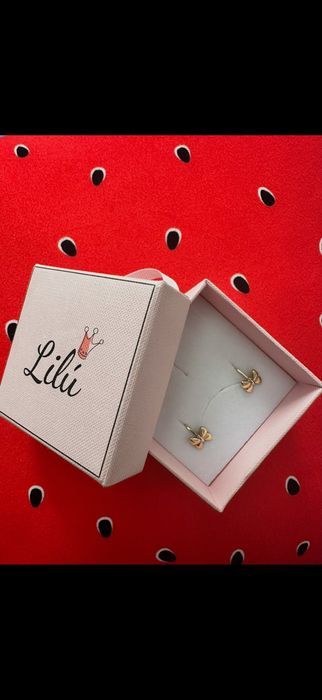 Cercei bebe aur 14k noi Lilu Fluturasi