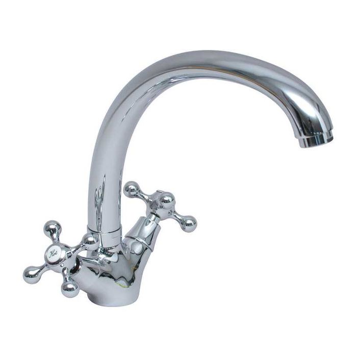 Стоящ смесител ретро с твърда и с гъвкава лебедка-чучур