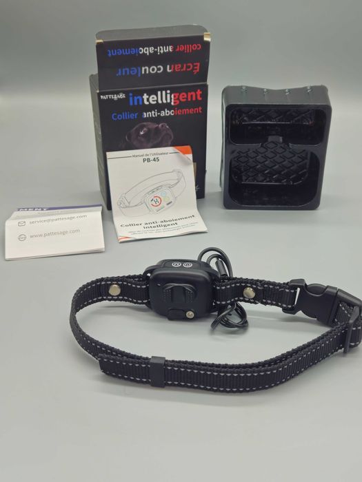 Интелигентен нашийник против лаене PATTE SAGE с дисплей,чувствителност