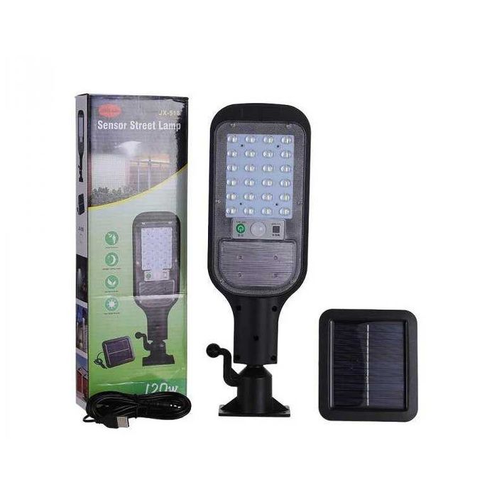 Външна лампа със соларен панел и датчик за движение JX-518, 120W