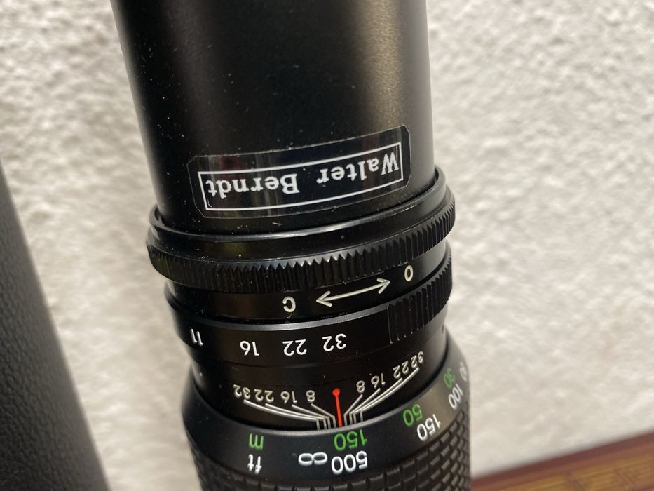 Винтидж телеобектив 500mm Япония 1980те с калъф обектив фотоапарат