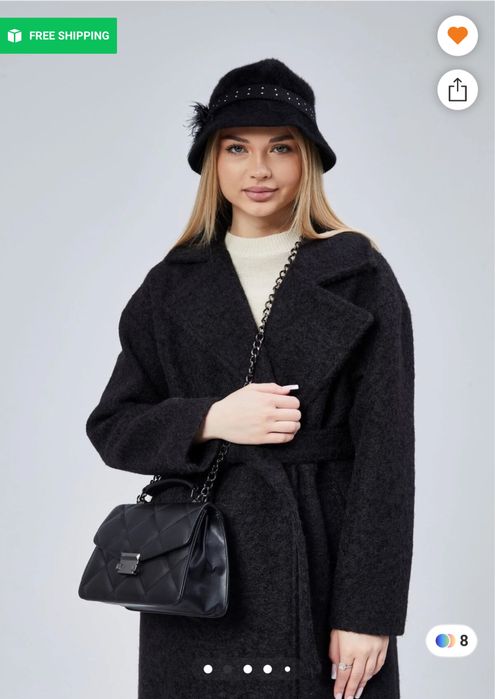 Палто букле дълго дебело зимно