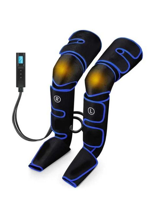 Массажер для ног и стоп воздушный компрессионный, с подогревом колена.