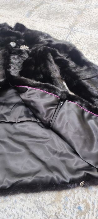 Норковая шуба черная