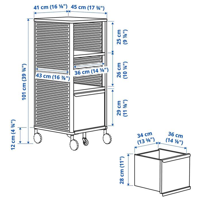 Бял офис шкаф за съхранение IKEA