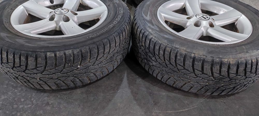 Set jante aliaj pe 16 volkswagen vw tiguan 2009 1.4 TSI cu anvelope de iarna DOT 2015