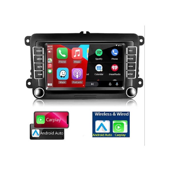 Navigatie 4GB RAM Android Carplay 64GB ROM GPS WiFi Bluetooth Octa-Core VW Passat Golf Polo Jetta Sharan Skoda Seat Android 15, Plug&Play