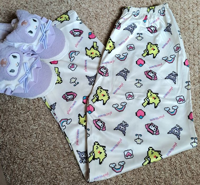 Pantaloni pijamale kuromi sanrio pantaloni de casă subțiri sanrio