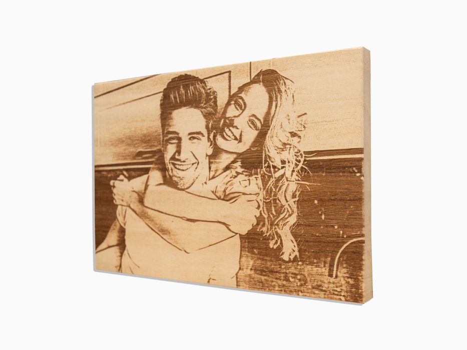 Гравирана снимка върху дърво 7 размера Подарък за Рожден ден, Имен Ден