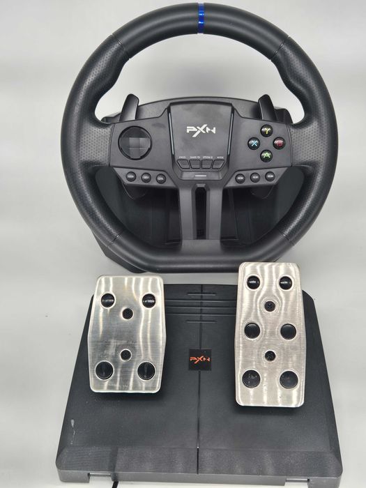 Volan Gaming PXN V900 Gen2, Pedale incluse, Rotație 270/900°, Multi-platformă - Grad FB