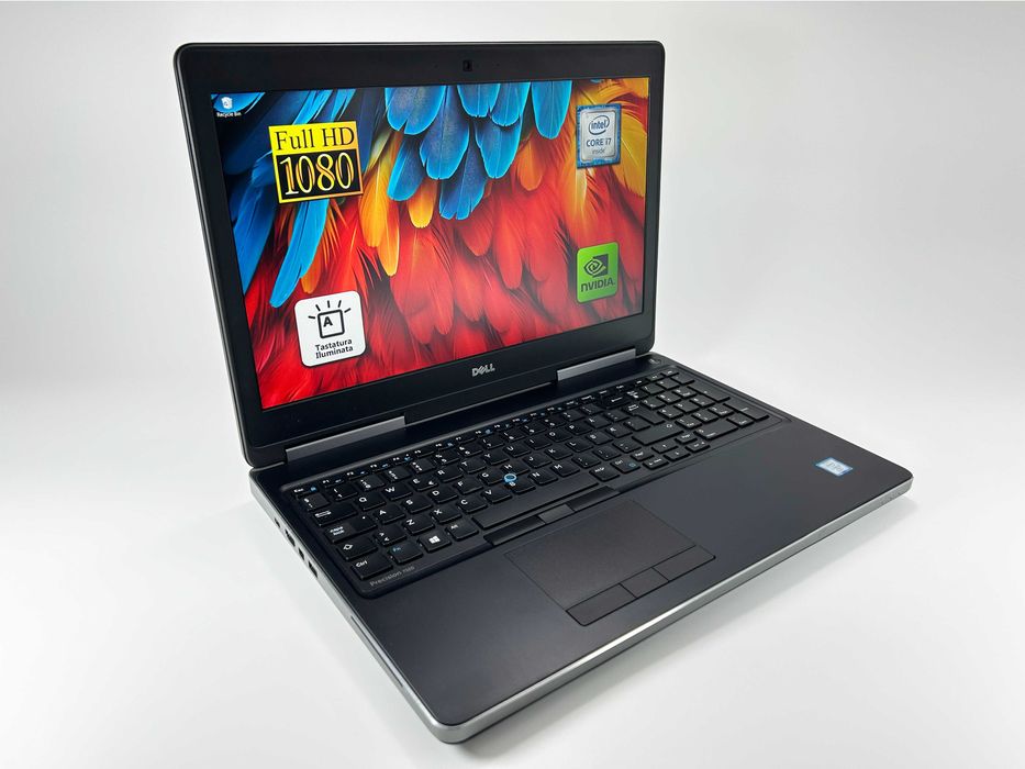 Laptop Dell Precision 7520 Intel i7 32 gb ram 256 gb ssd Nvidia Ecran 15.6 inch Full HD Workstation Office 2016 Windows 11 Factura Garantie 1 an