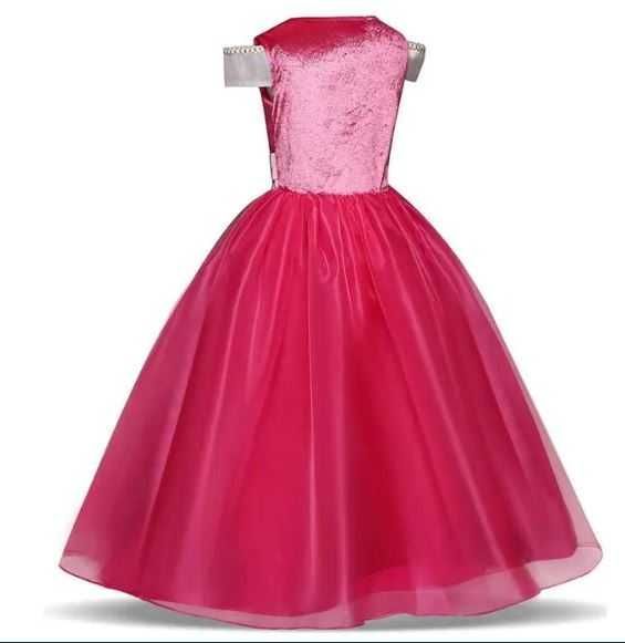 Rochie rochita printesa Aurora NOUA 3 4 5 6 7 ani