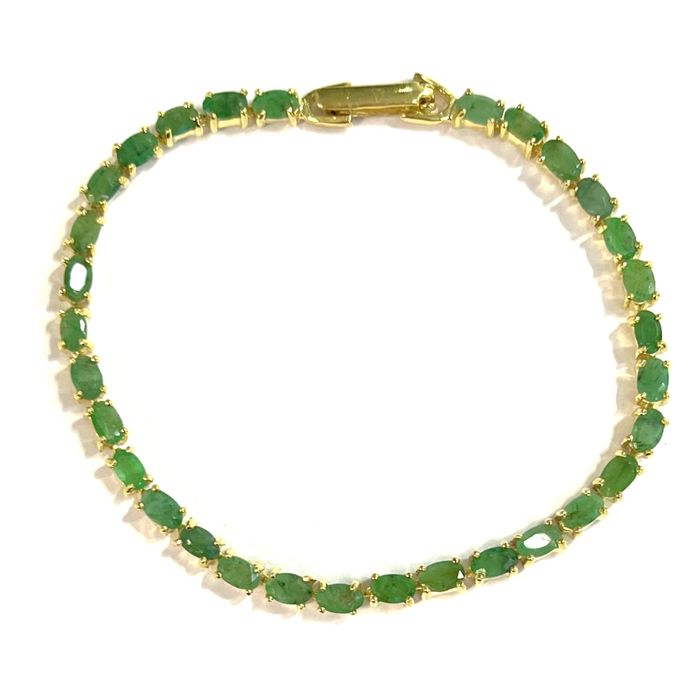 Браслет с шикарными натуральными Изумрудами