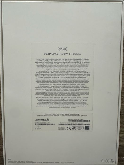 Ipad pro 64 gb 10,5 inch нов със слот за карта
