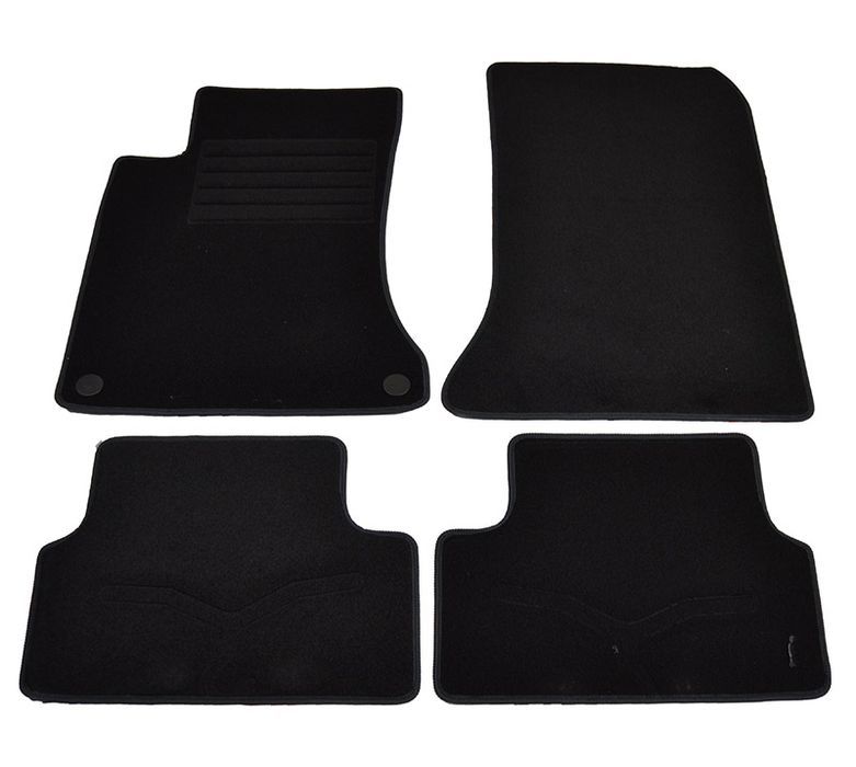 Covorase mocheta Mercedes Clasa A W176 4/5USI 10/2012-, Clasa B W246 2011-, Clasa CLA, Negru, set de 4 bucati