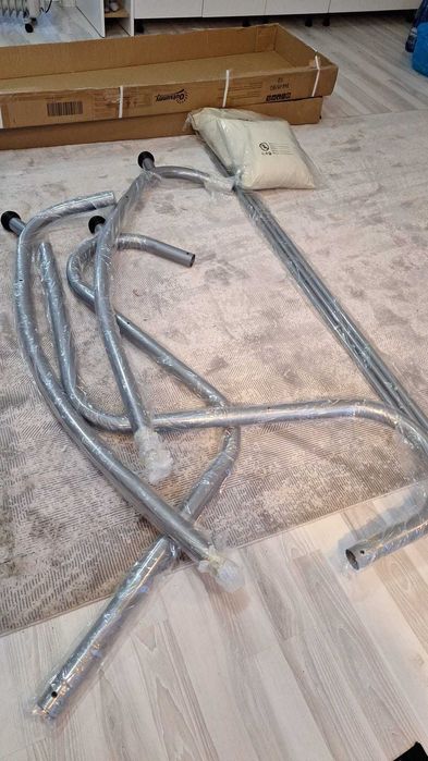 Vand Pachet 1/2 balansoar grădină Outsunny – cadru metalic + perne