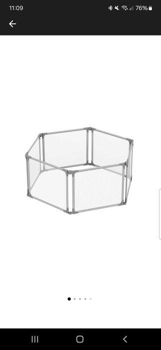 Spatiu de joaca Tulano Cozy 70, 6 piese, Gri deschis/Alb