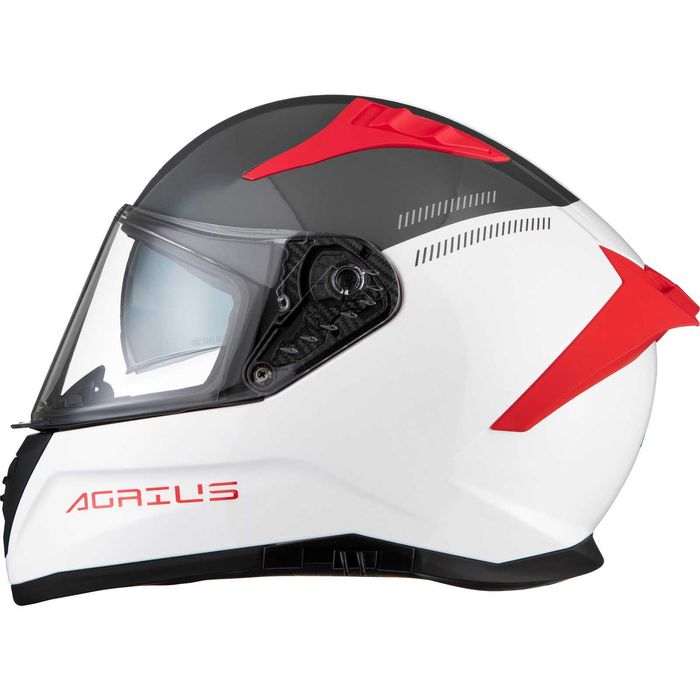 Casca moto integrala full face Agrius Storm Banshee Alb - cu ochelari