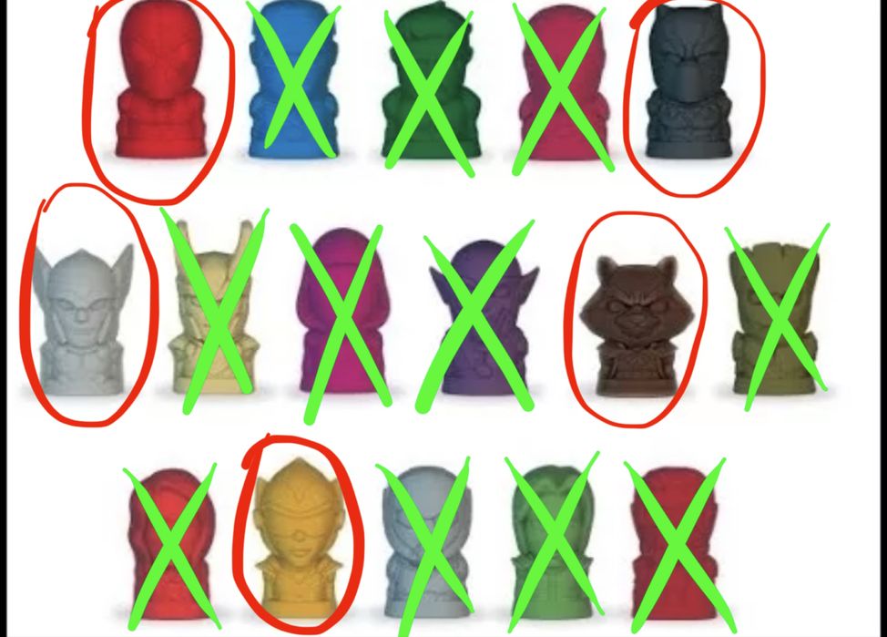 Марвел киндеры, стиратели