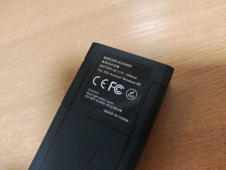 Карманный сканер штрихкодов BlueTooth для iOS/Android/Windows