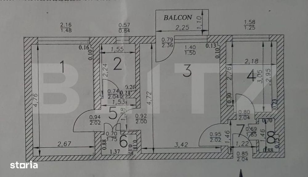 Apartament 2 camere, 48 mp, zona Garofitei
