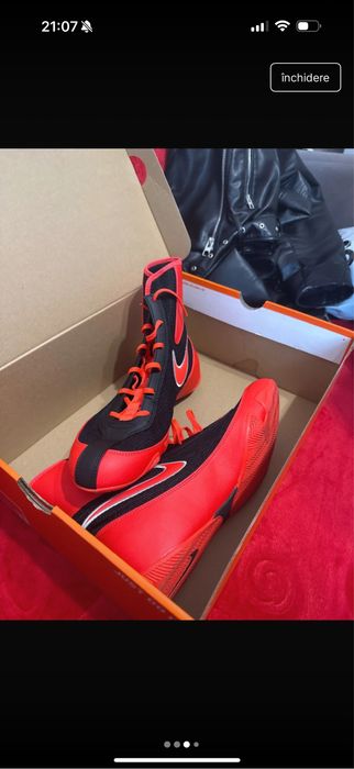 ghete de box rosii cu negru marimea 44,5