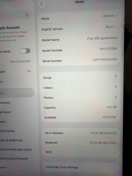 Ipad 8th gen 32Gb Impecabila cu MDM