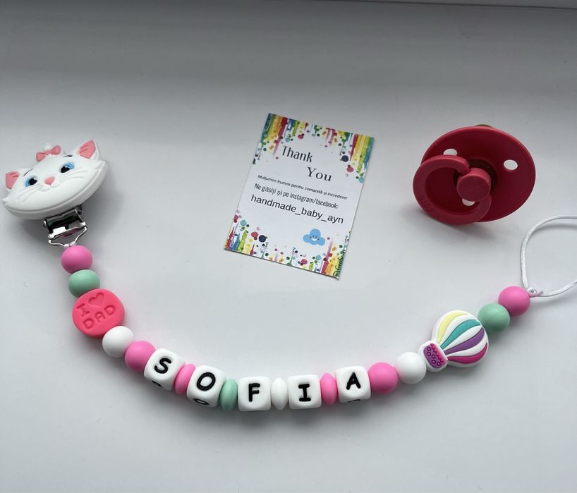 Lănțișoare personalizate pentru suzetă