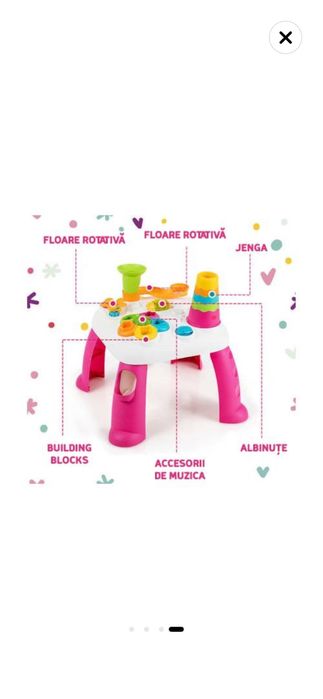 Masuta de joaca interactiva Mappy cu lumini si sunete, Roz