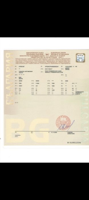Продавам Камион Рено премиеум 450. 18 ДХИ