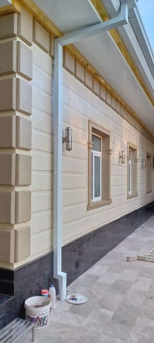 Фасад травертин уста хизмати