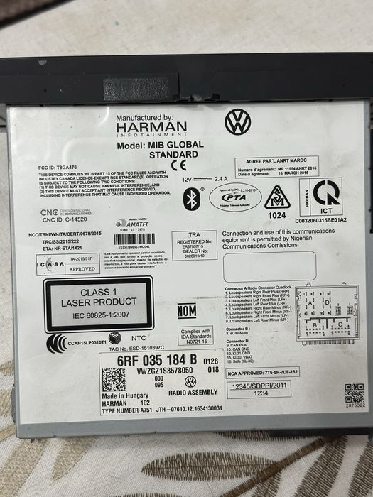 Продам магнитофон на Volkswagen