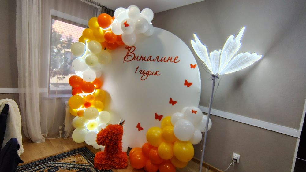 Фотозоны/мольберт гелевые шары