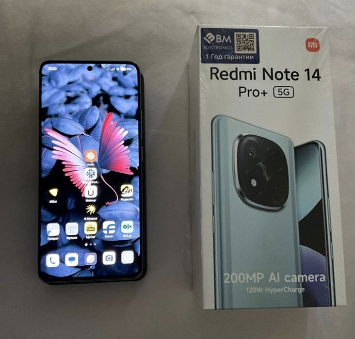 Redmi Note 14pro plus 5g 12+12/512gb Состояние как новая фул комплект