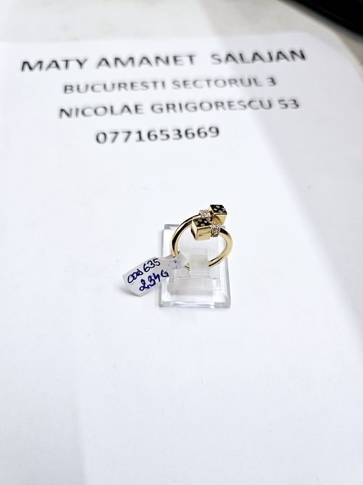 Vand inel dama din aur 14 k 2.34 g cod 635