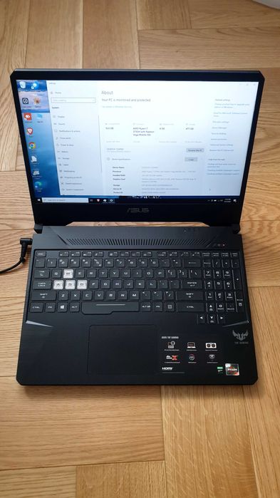 Laptop ASUS Gaming TUF, 1080p 144Hz, AMD Ryzen™ 7 3750H, 16GB DDR4, 512GB SSD, nVidia GTX 1650 4GB