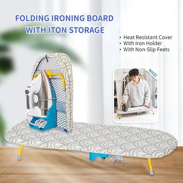 практичная и удобная в использовании гладильная доска со складной конс