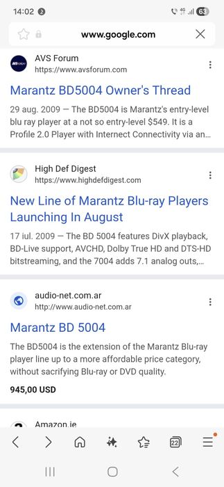 Marantz SR 5004 receiver + blu ray BD 5004