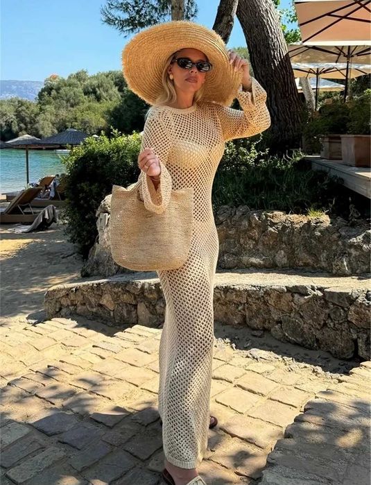 Пляжное платье сетка