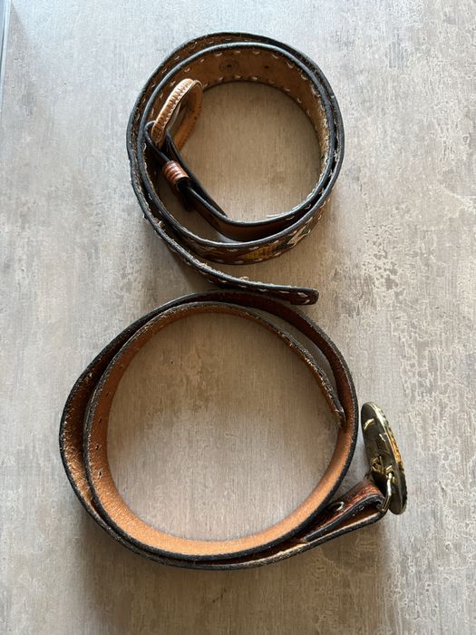 2 curele piele , impecabile