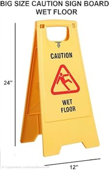 Предупреждающий знак WET FLOOR CAUTION 150 000 сум