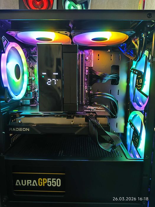 Геймърски i3 13100f, RX 6600 8GB, RAM 16GB DDR4 3200